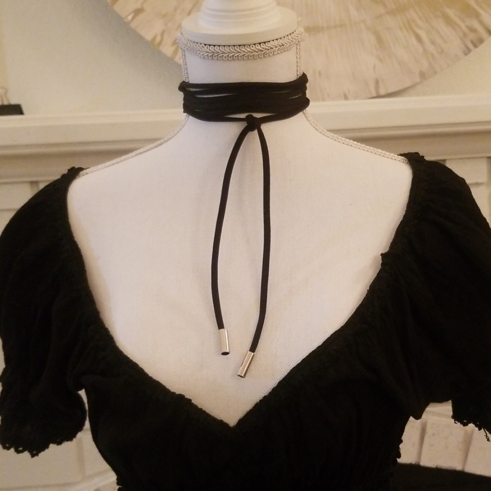 Black Silk Rope Necklace
